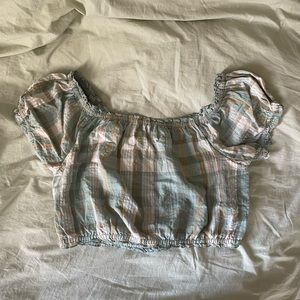 green american eagle gingham top